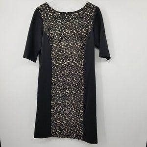 Sandra Darren Short Sleeved Sheath Women's‎ Black Dress Size 14